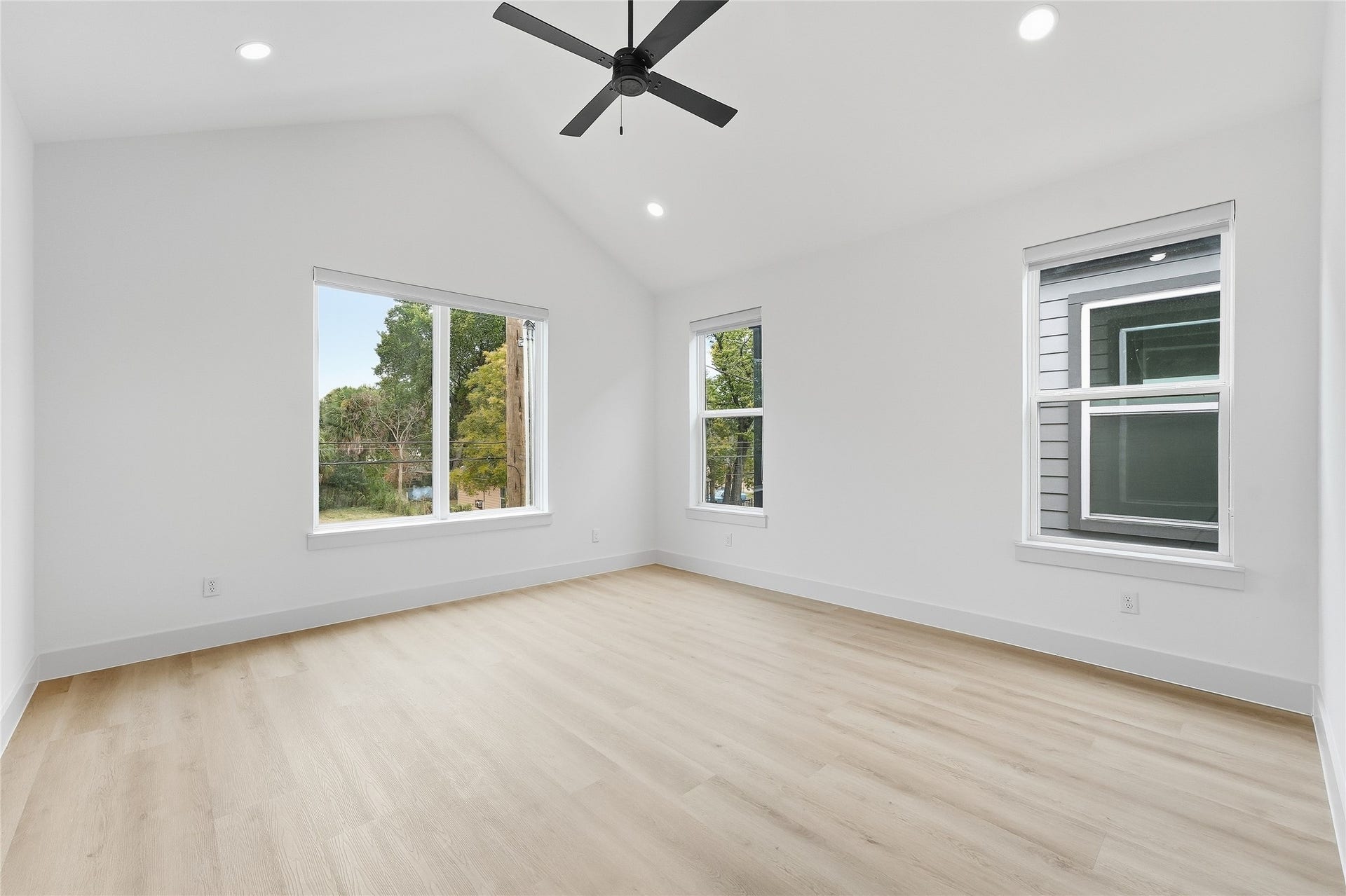 Primary Bedroom with Vaulted Ceiling