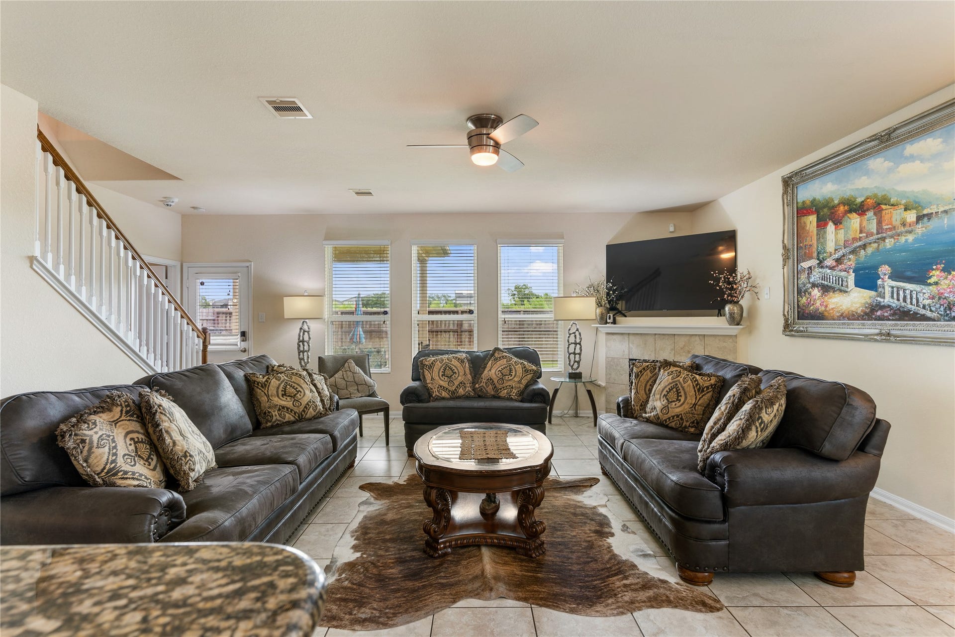 3330 Cabin Wood Way, Houston, TX 77084 This family fit a lot of furniture in this large living room. Imagine what you can fit!