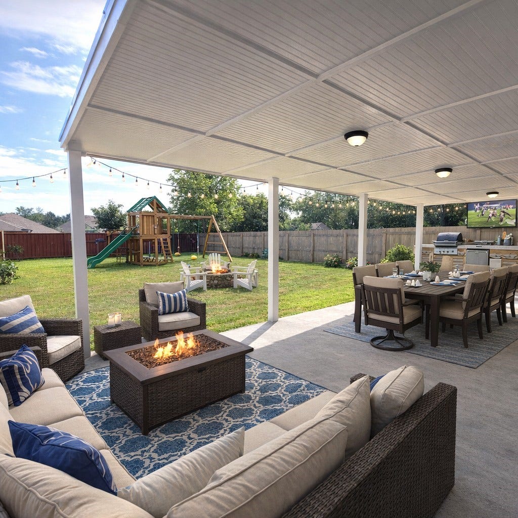3110 Silverstag Trail Lane, Houston, TX 77073 Virtually Staged Covered patio