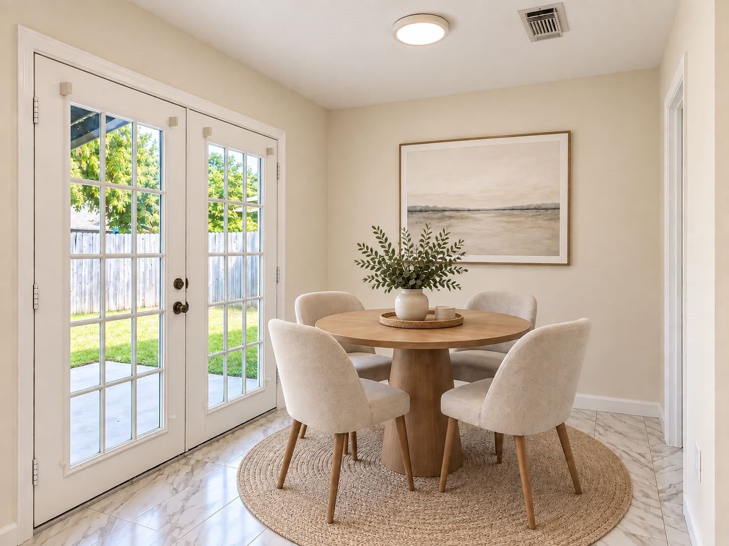 18131 Eganville Circle, Tomball, TX 77377 *Virtually staged breakfast room with a half-bath to the right