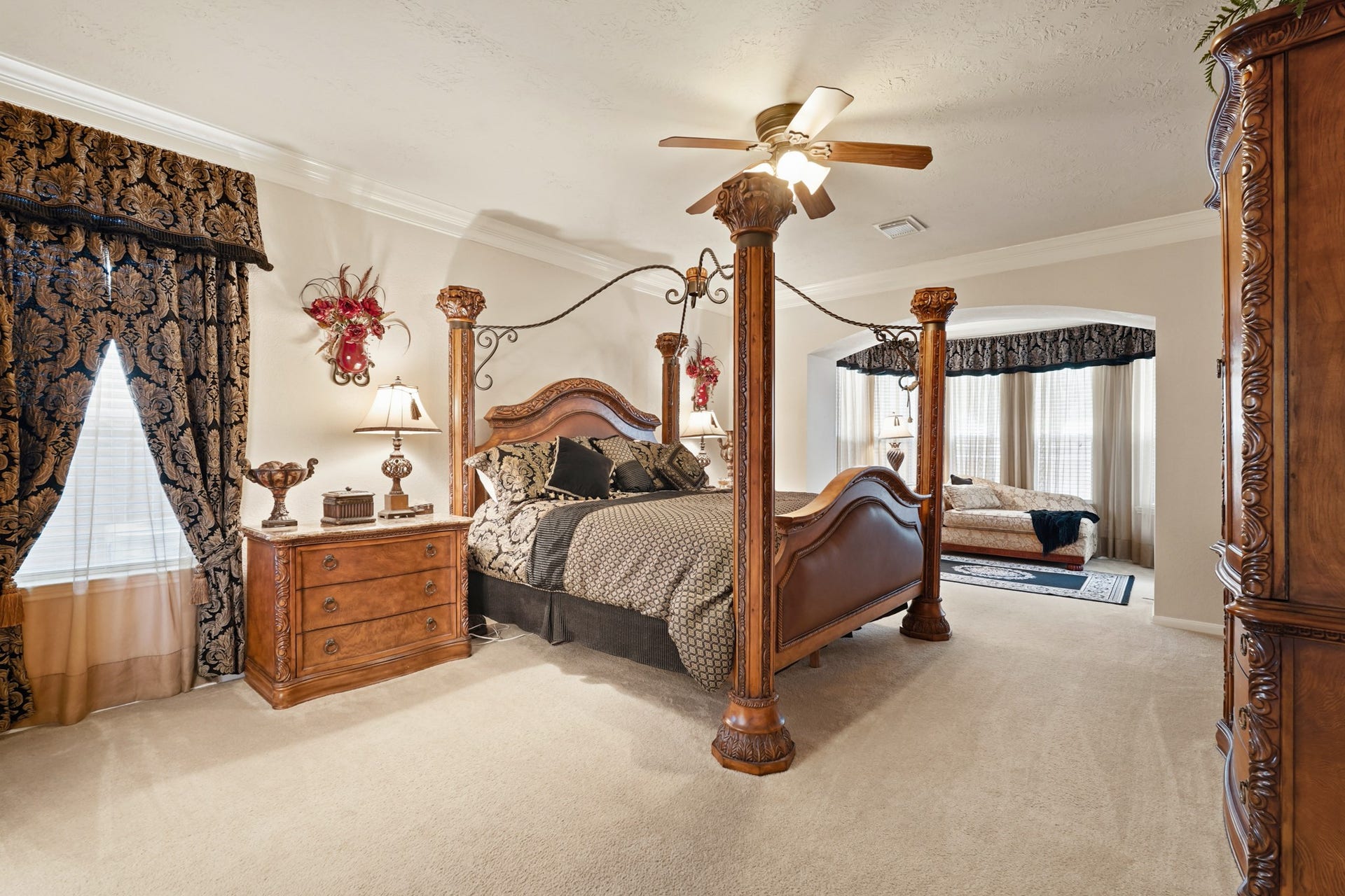 Primary Bedroom with a separate sitting area.