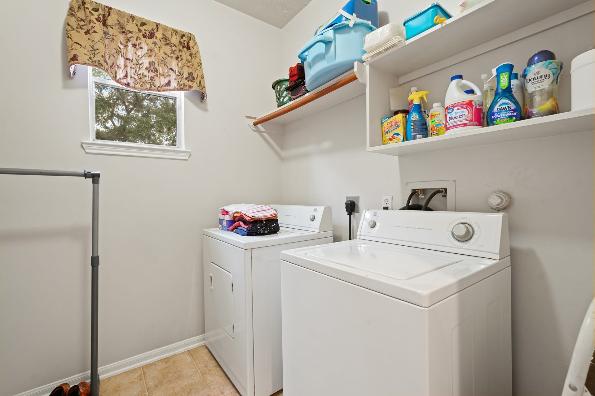 Utility Room - In House with built in shelving.
