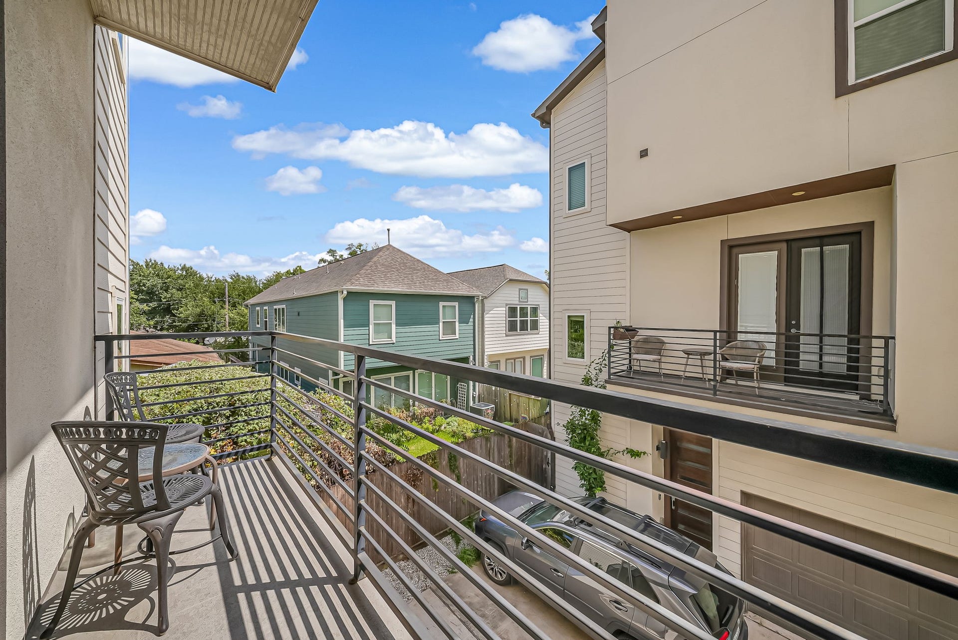 5916 Petty Street, #A, Houston, TX 77007 Private balcony ideal for morning coffee, evening relaxation, or enjoying Houston's outdoor lifestyle.