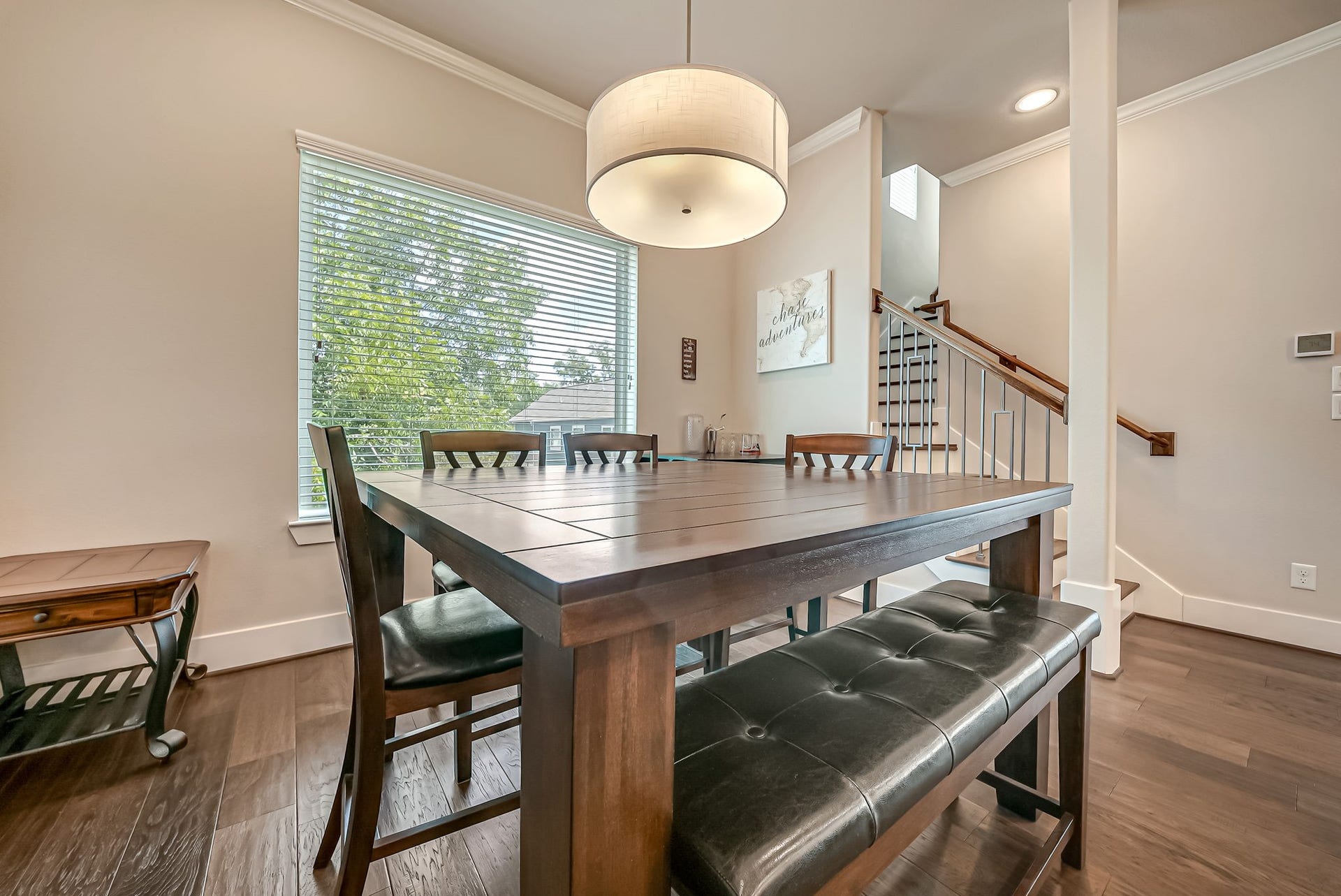 5916 Petty Street, #A, Houston, TX 77007 Alternate view of the open-concept dining space, ideal for everyday living and entertaining.