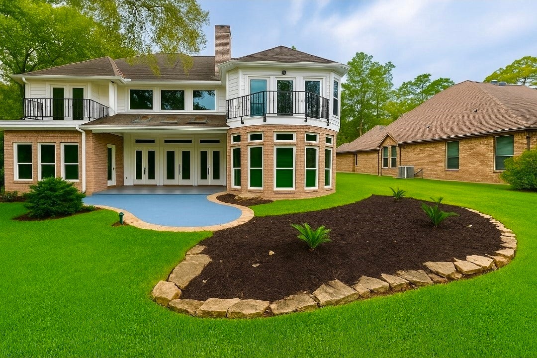 3230 Lake Island Drive, Montgomery, TX 77356 Digitally enhanced back close up