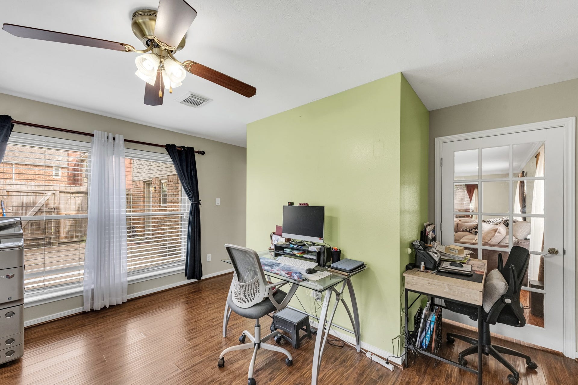 3514 Corbett Court, Missouri City, TX 77459 The home office has two doors to the family room