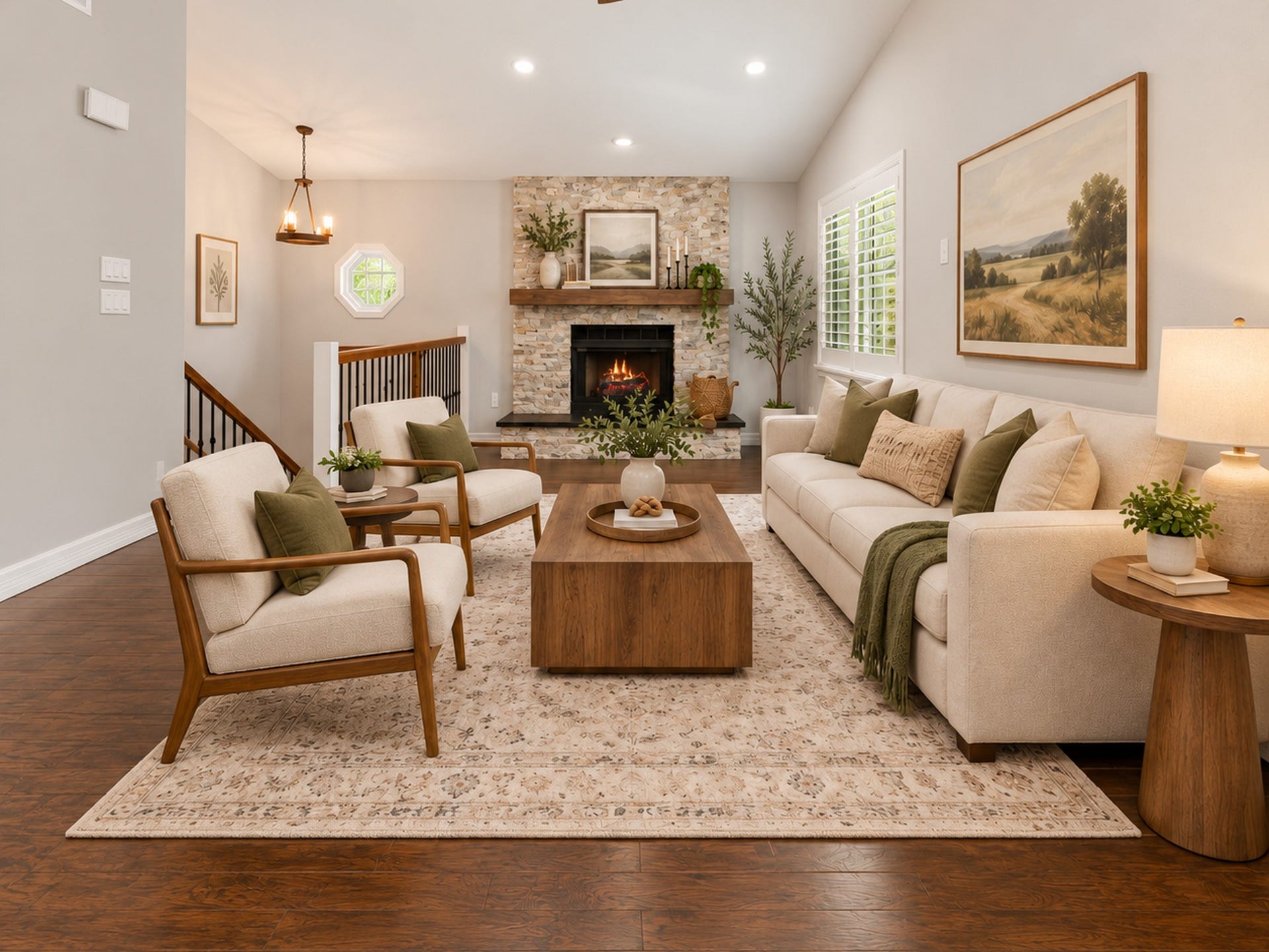 16963 Chapel Pines Drive, #57, Spring, TX 77379 Virtually staged living room