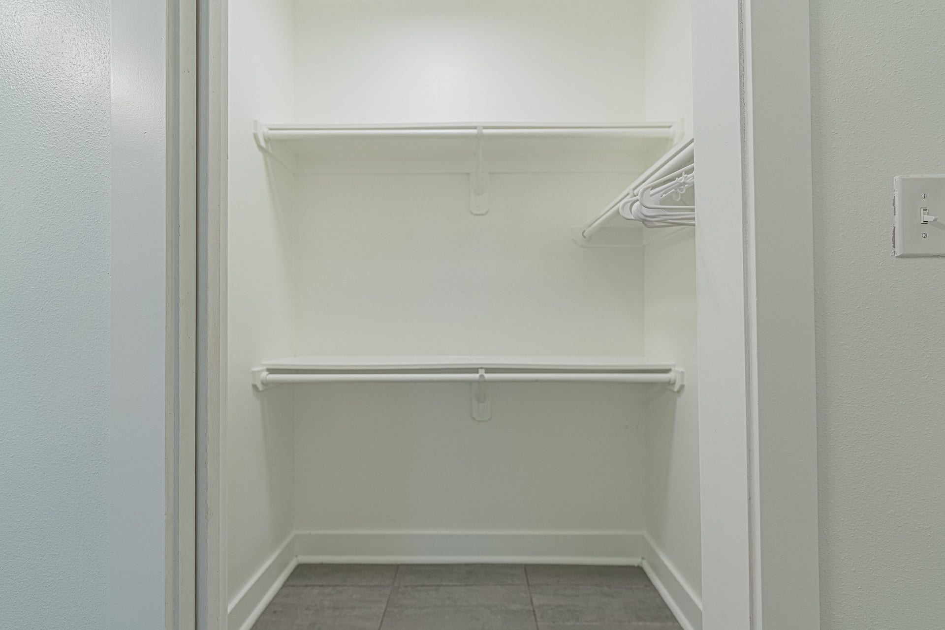 Spacious walk-in closet