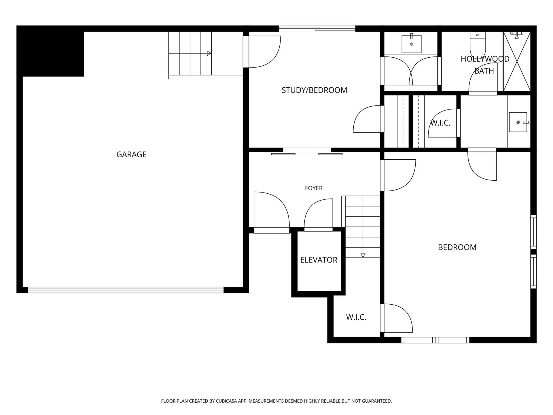 1907 Lauderdale Street, Houston, TX 77030 First Floor Plan. Deemed to be accurate but not guaranteed.