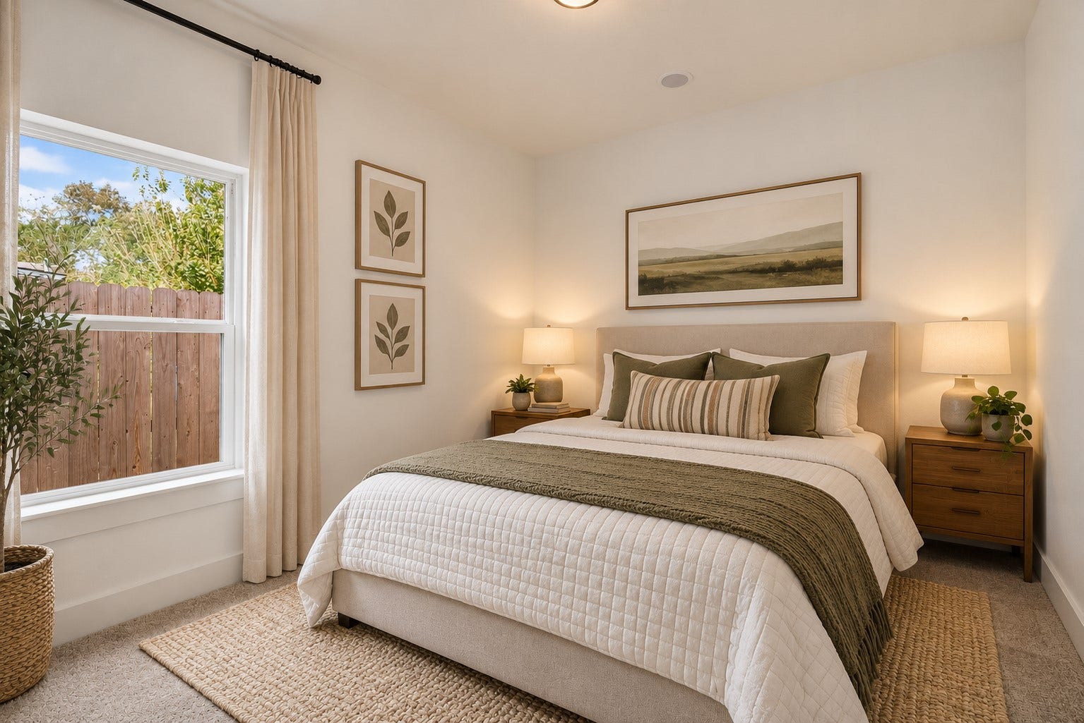 9309 Caddo Road, #A/B, Houston, TX 77078 Digitally staged. Sunlight pours through expansive windows, creating a warm, airy backdrop for your main sleeping quarters.