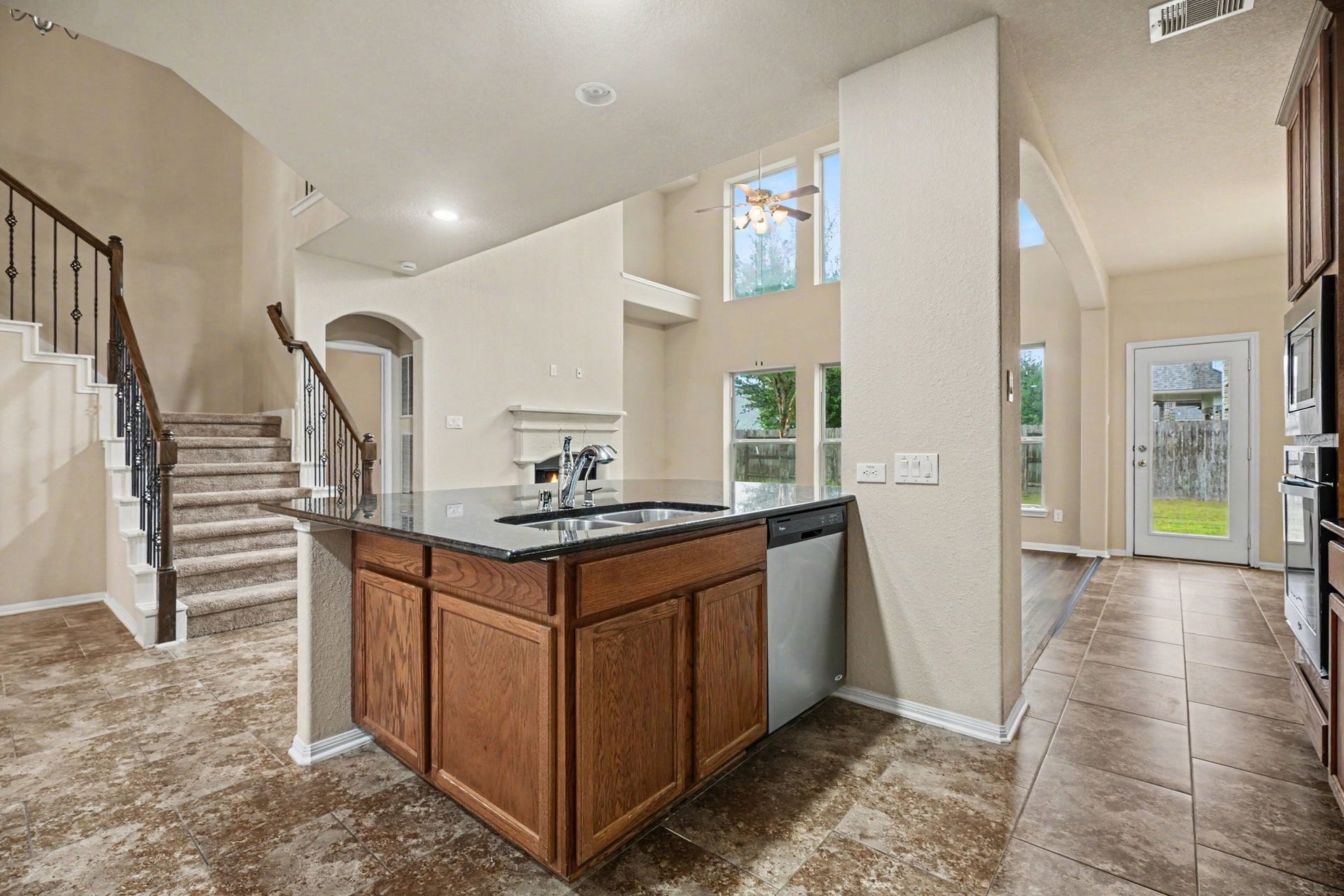 A great open floorplan keeps everyone connected in the evenings!