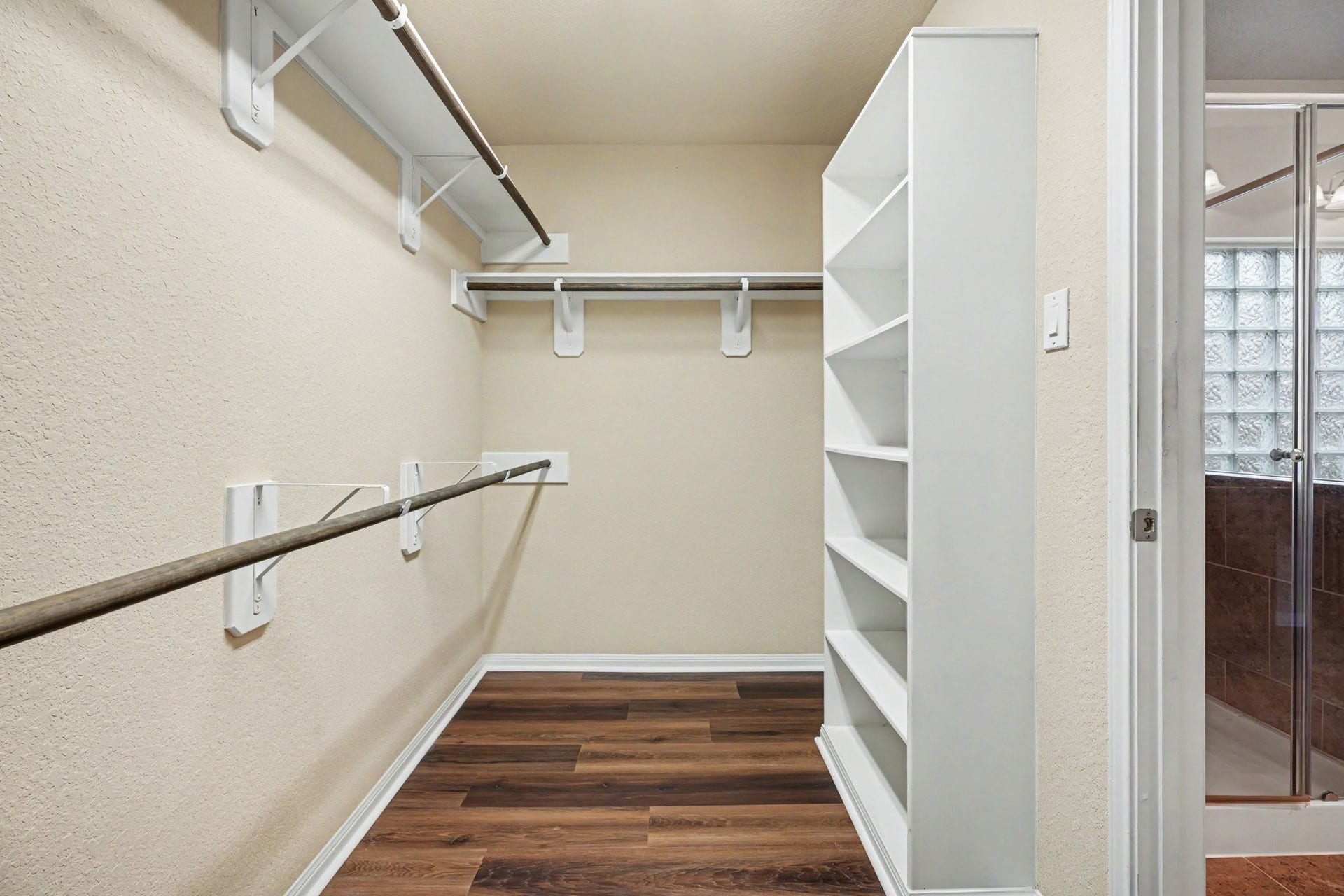 A wonderful closet with organization in mind!