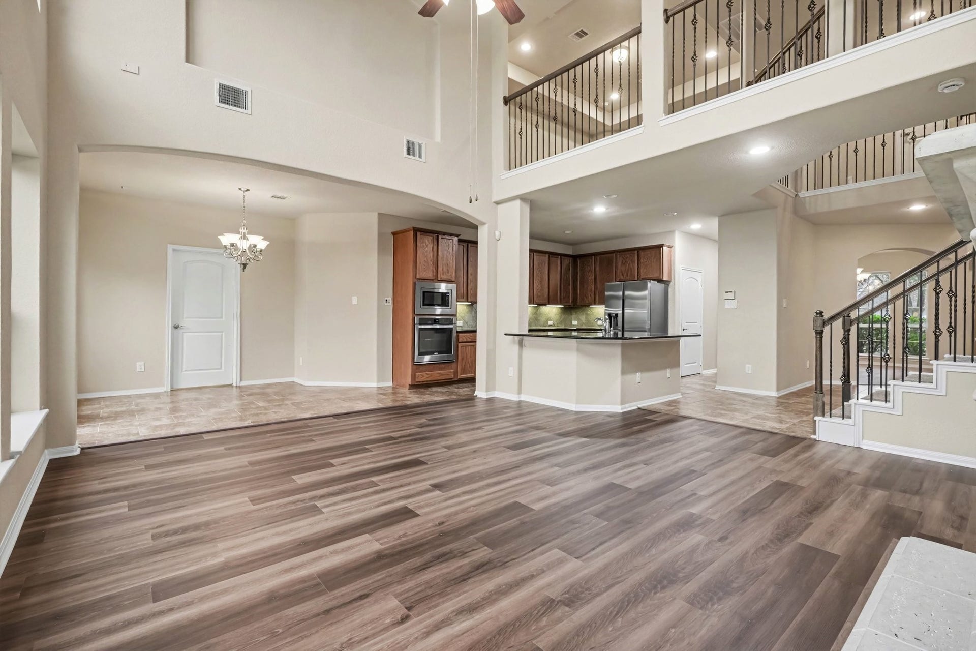 This semi open floor plan is great for entertaining!  Look at that spacious breakfast room!