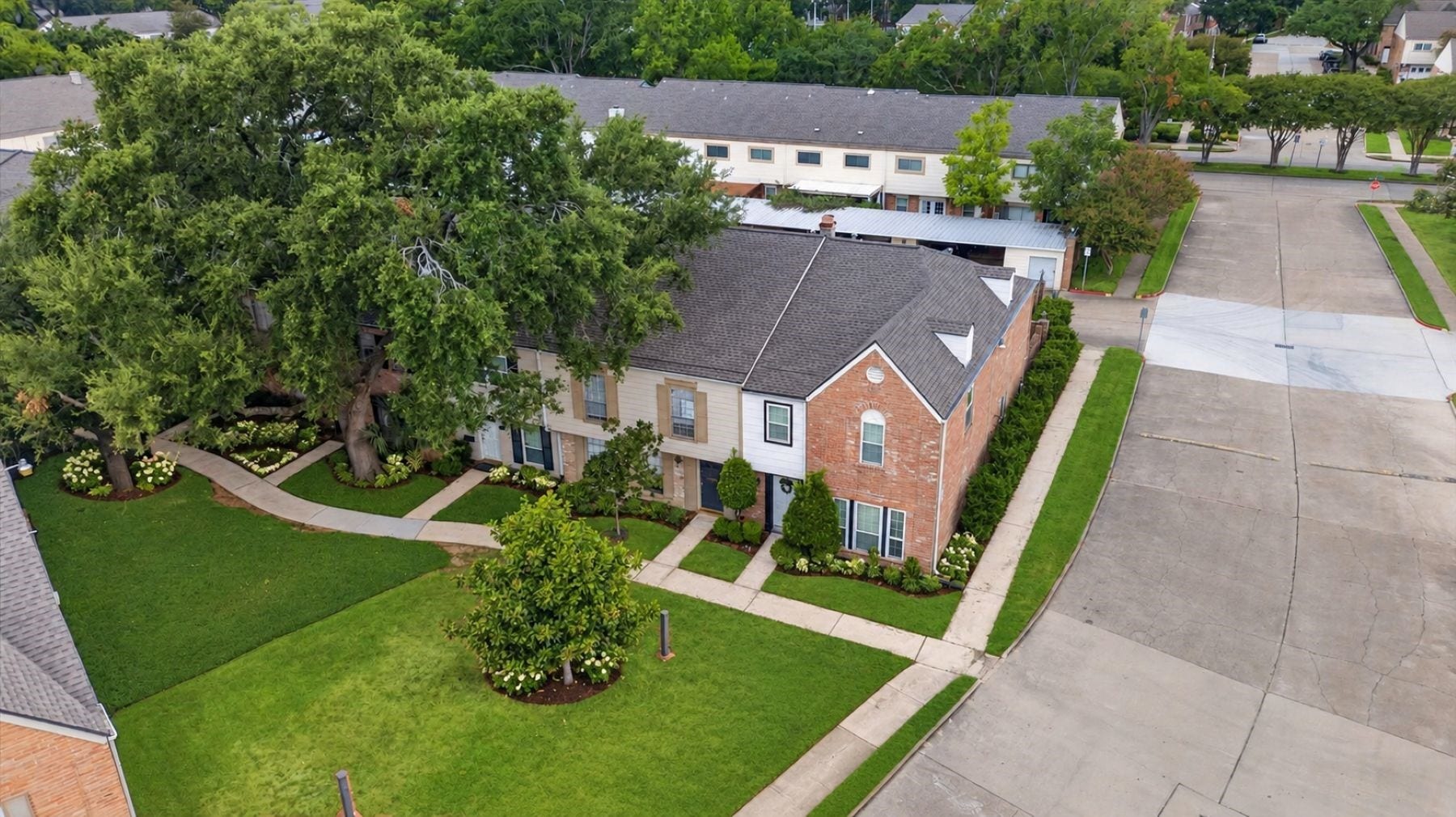 Aerial view of the property.