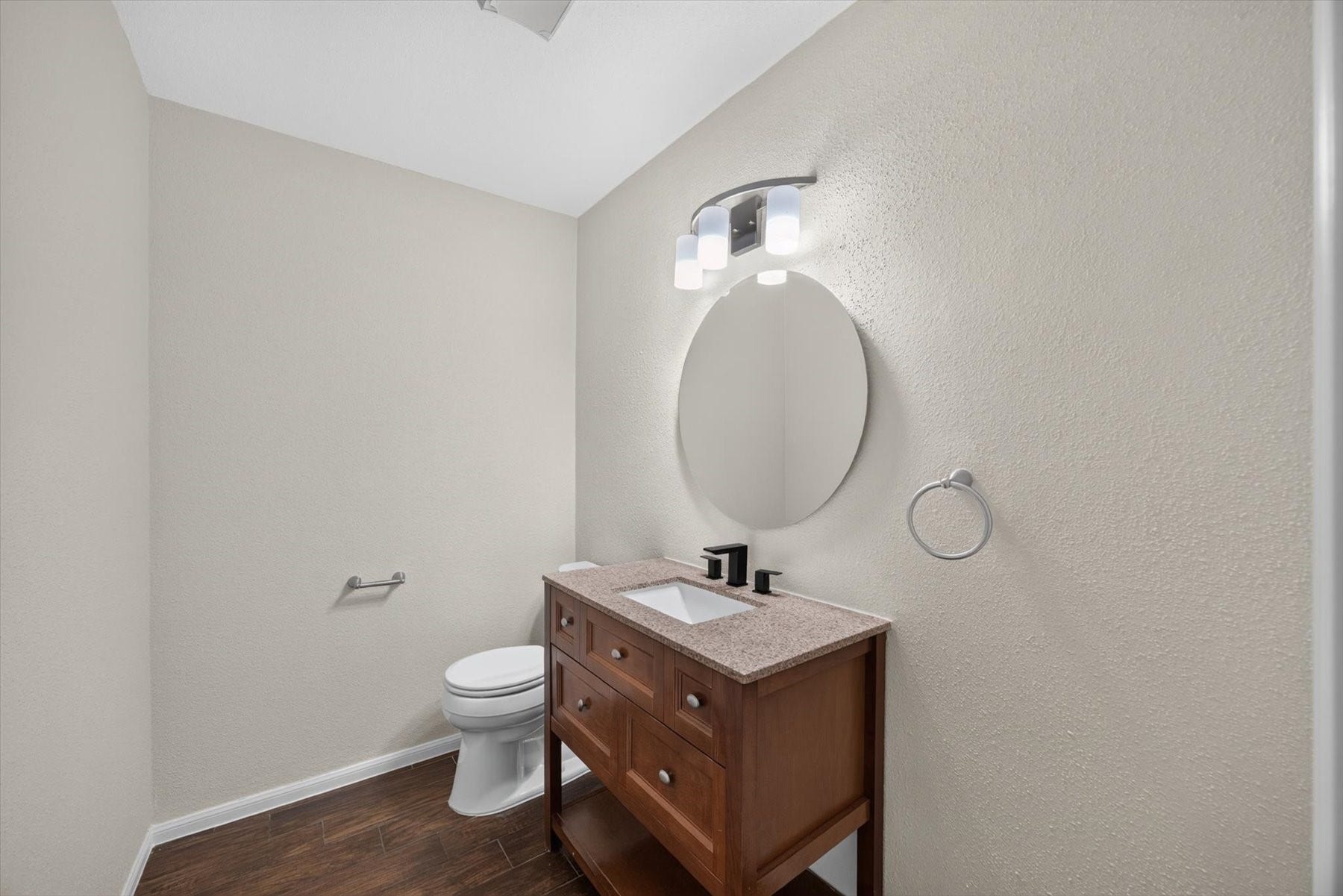 Large half bath downstairs.