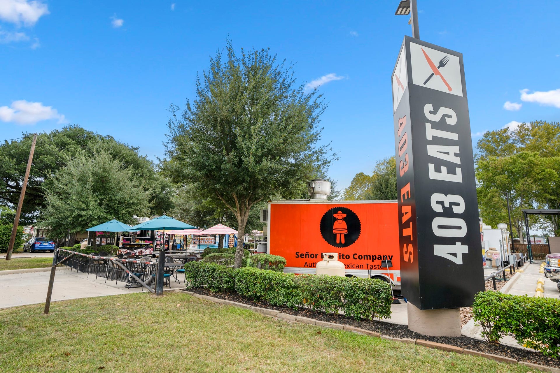 306 Foster Street, Tomball, TX 77375 403 EATS is Tomball's Food Truck Park located on Main Street. It's the HOT SPOT family & pet friendly place to hang out w/ a variety of food options & live music!