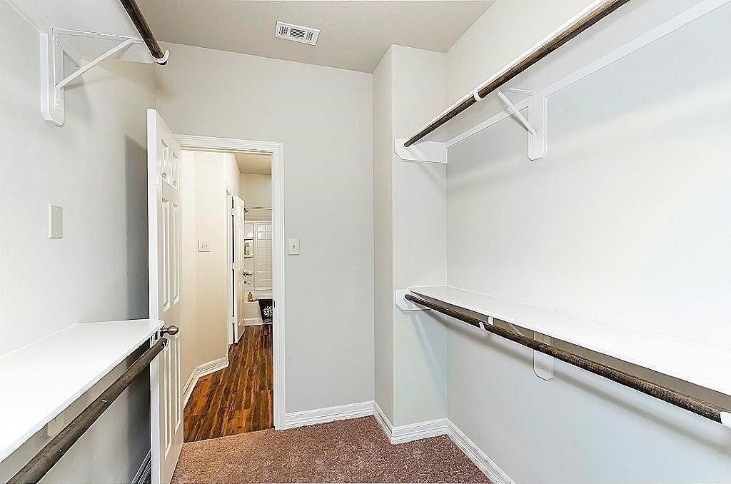 Primary closet does not reflect new vinyl plank floors