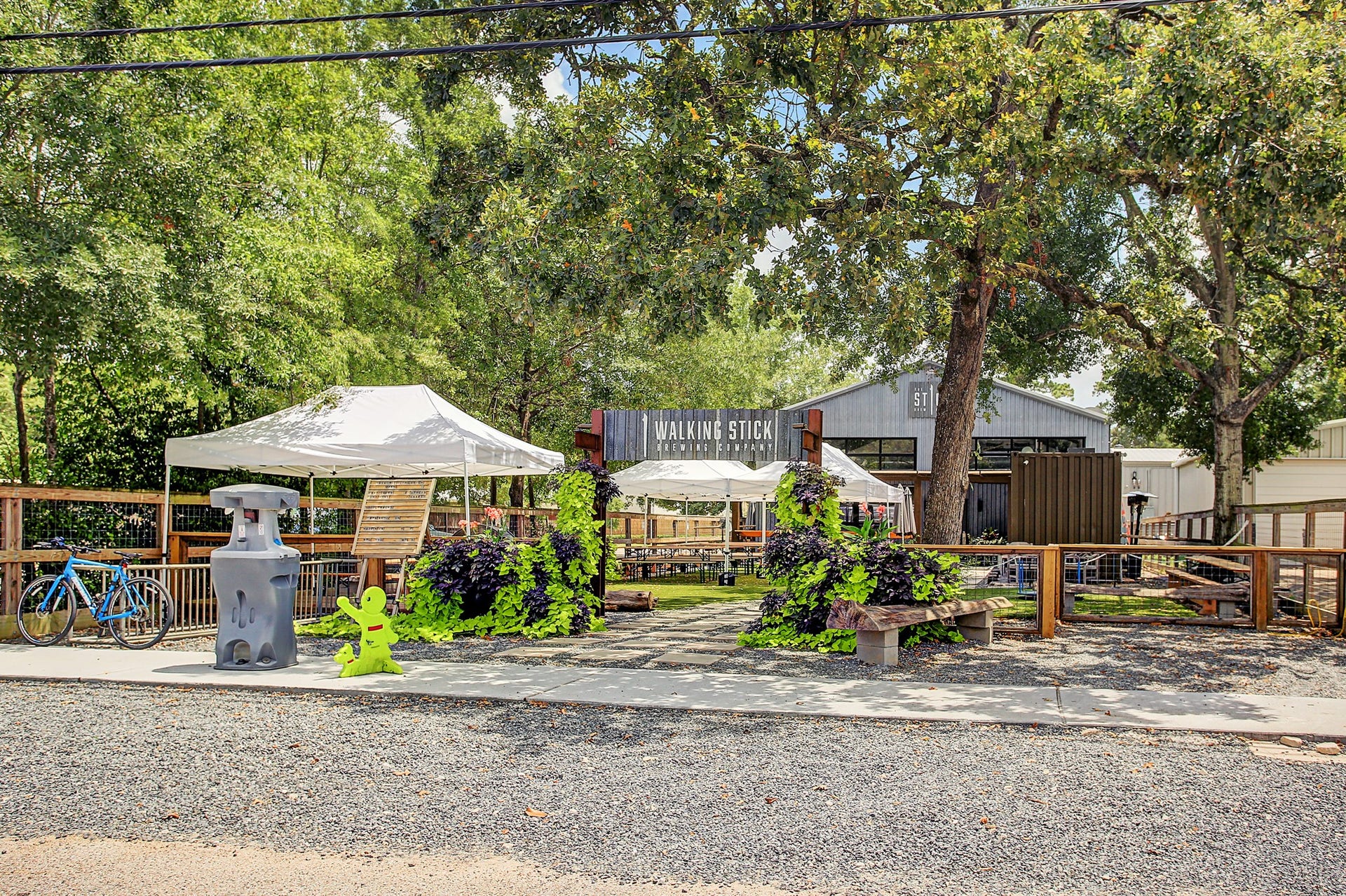 Walking Stick Brewing Company has a tap room and biergarten and is fondly known as The Stick. Highlights are the seamless indoor-outdoor experience, craft beer, and rotating food trucks.