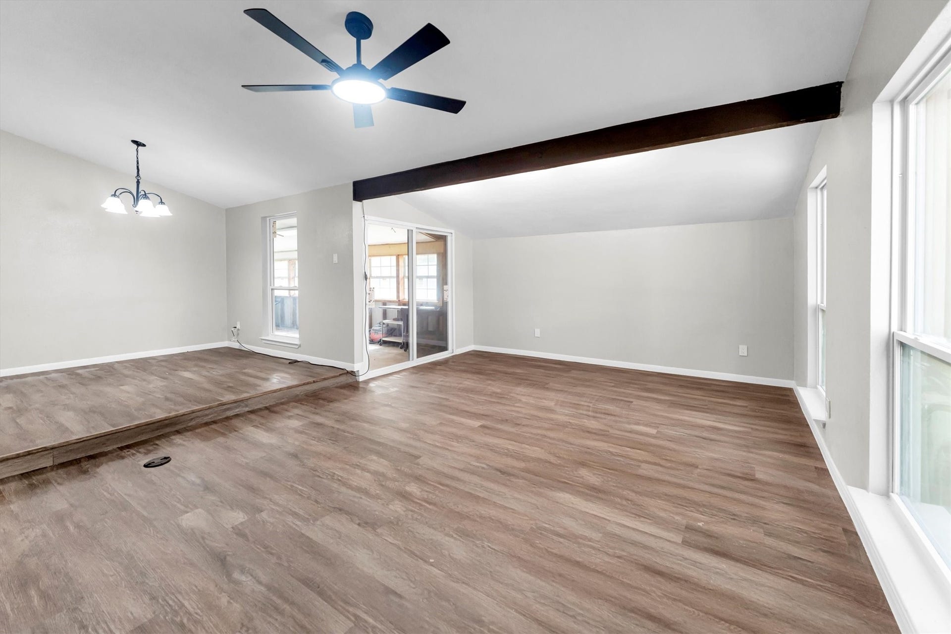18330 Navajo Trail Drive, Spring, TX 77388 Living room open to Dining bonus Sunroom