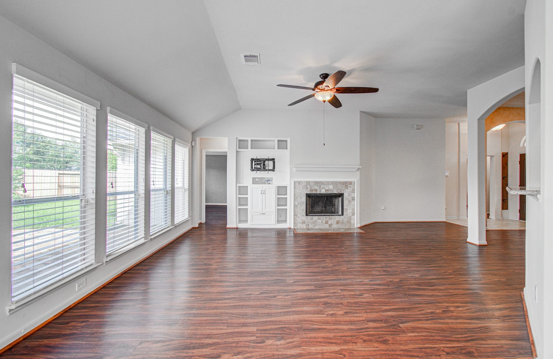 12808 Brook Arbor Court, Pearland, TX 77584 Another view of the living area from the breakfast room. The open floor plan is great for entertaining and families alike.