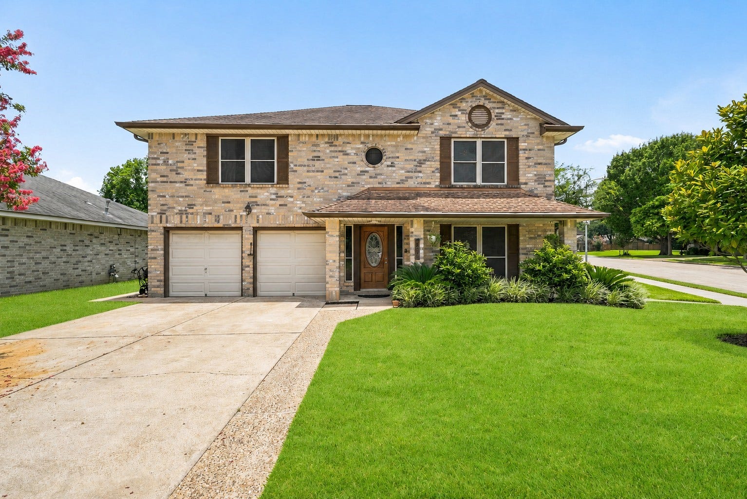 Beautiful curb appeal on a corner lot
