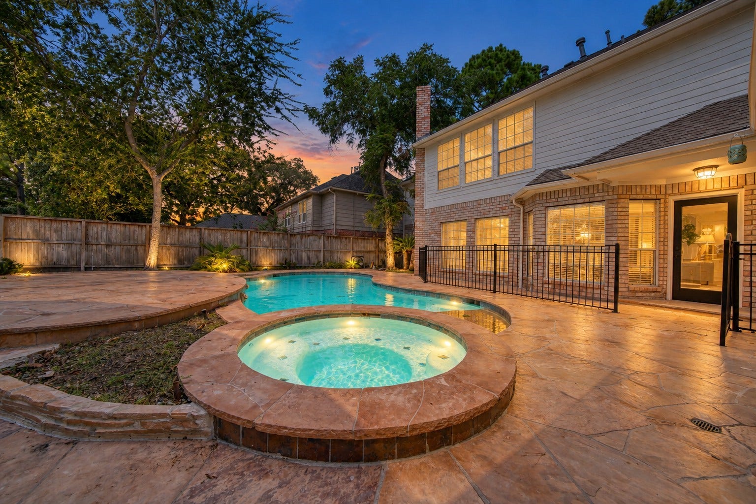 AI Generated Twilight Backyard