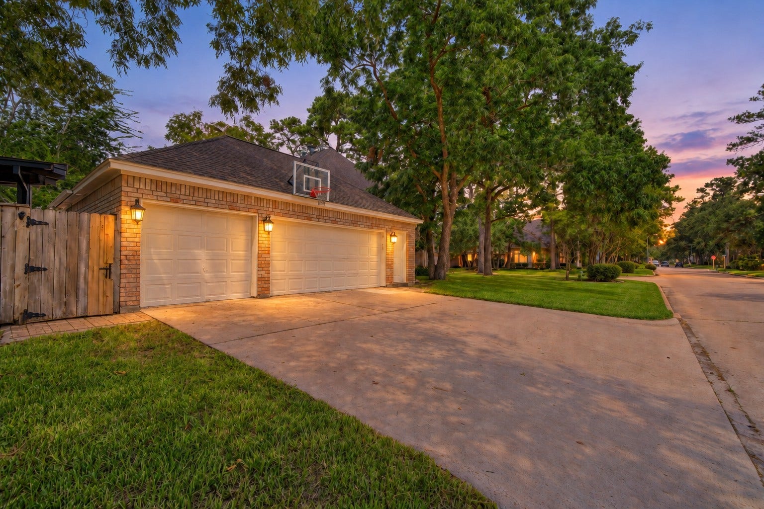 AI Generated Twilight Garage/side view