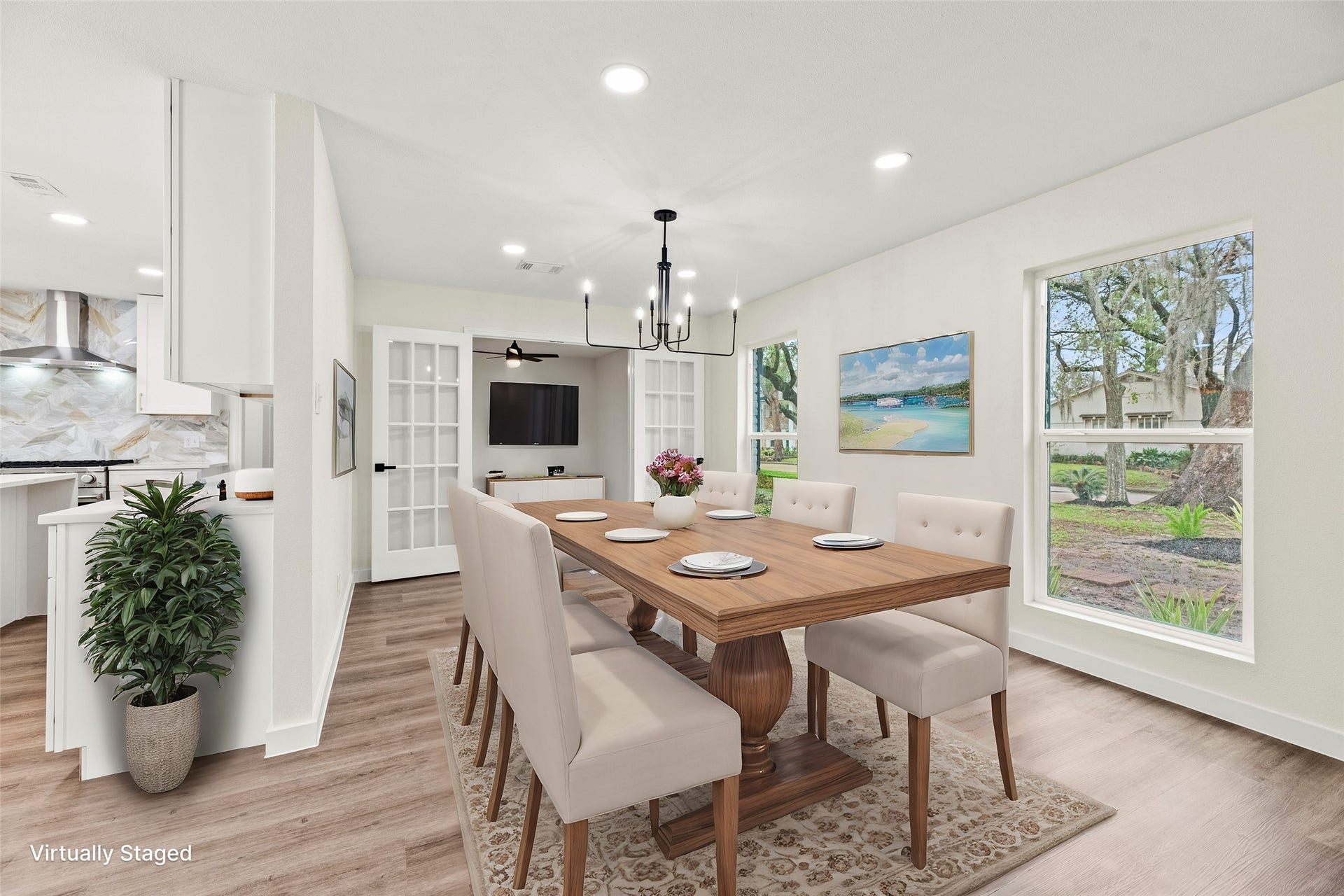 12551 Honeywood Trail, Houston, TX 77077 Virtually staged dining room.