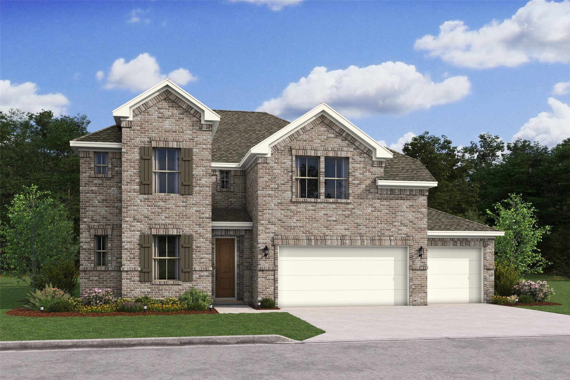 4249 White Springs Lane, League City, TX 77573 Stunning Tuscaloosa home design with elevation RA built by K. Hovnanian Homes in beautiful Westland Ranch.(*Artist rendering used for illustration purposes only.)
