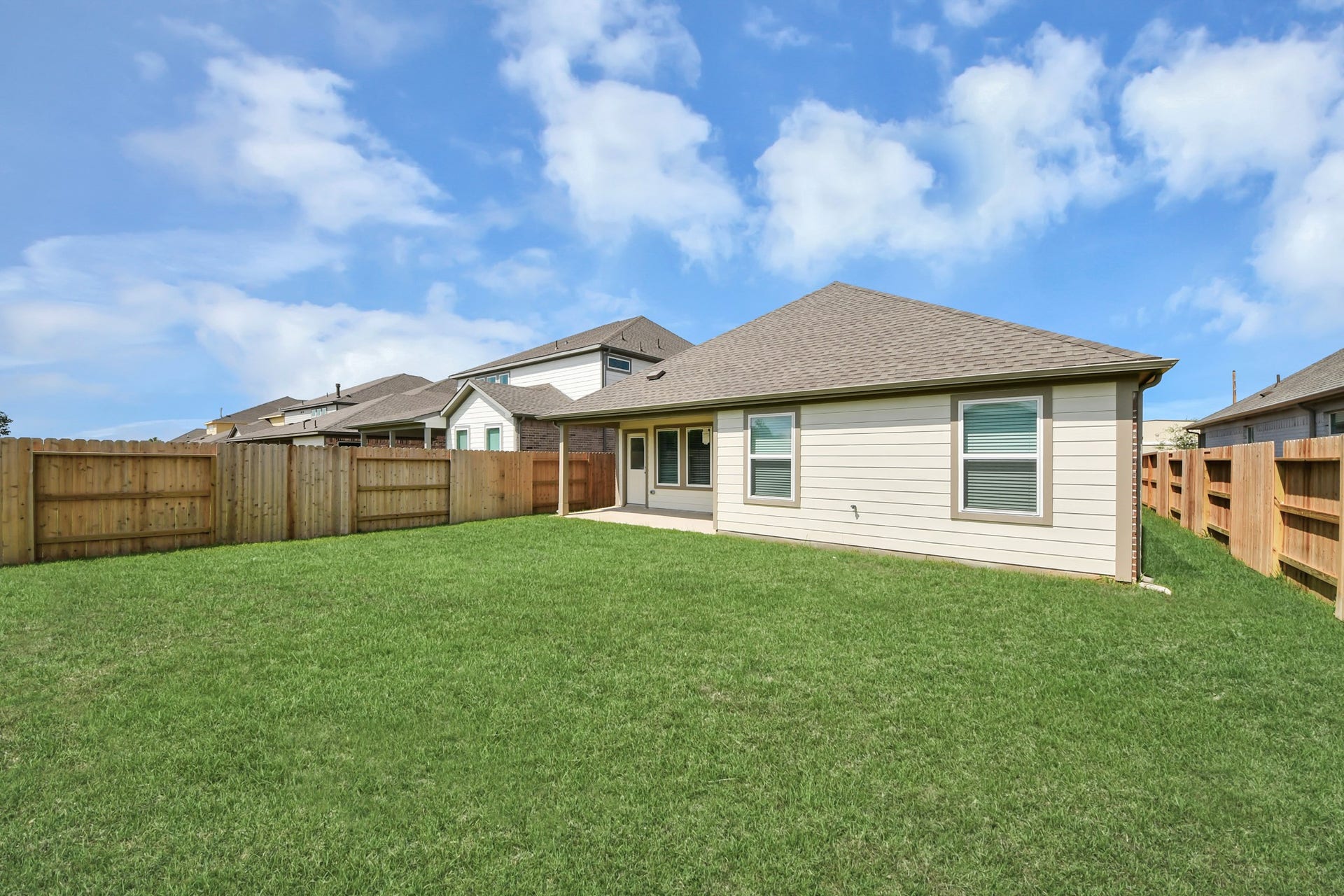 16007 Sycamore Maple Lane, Cypress, TX 77429 Come and see this spacious backyard with its beautiful covered patio. There is plenty of room for the kids to play and adults to relax. Perfect for your outdoor living space, patio furniture, bbq pit, and so much more. The possibilities are endless!