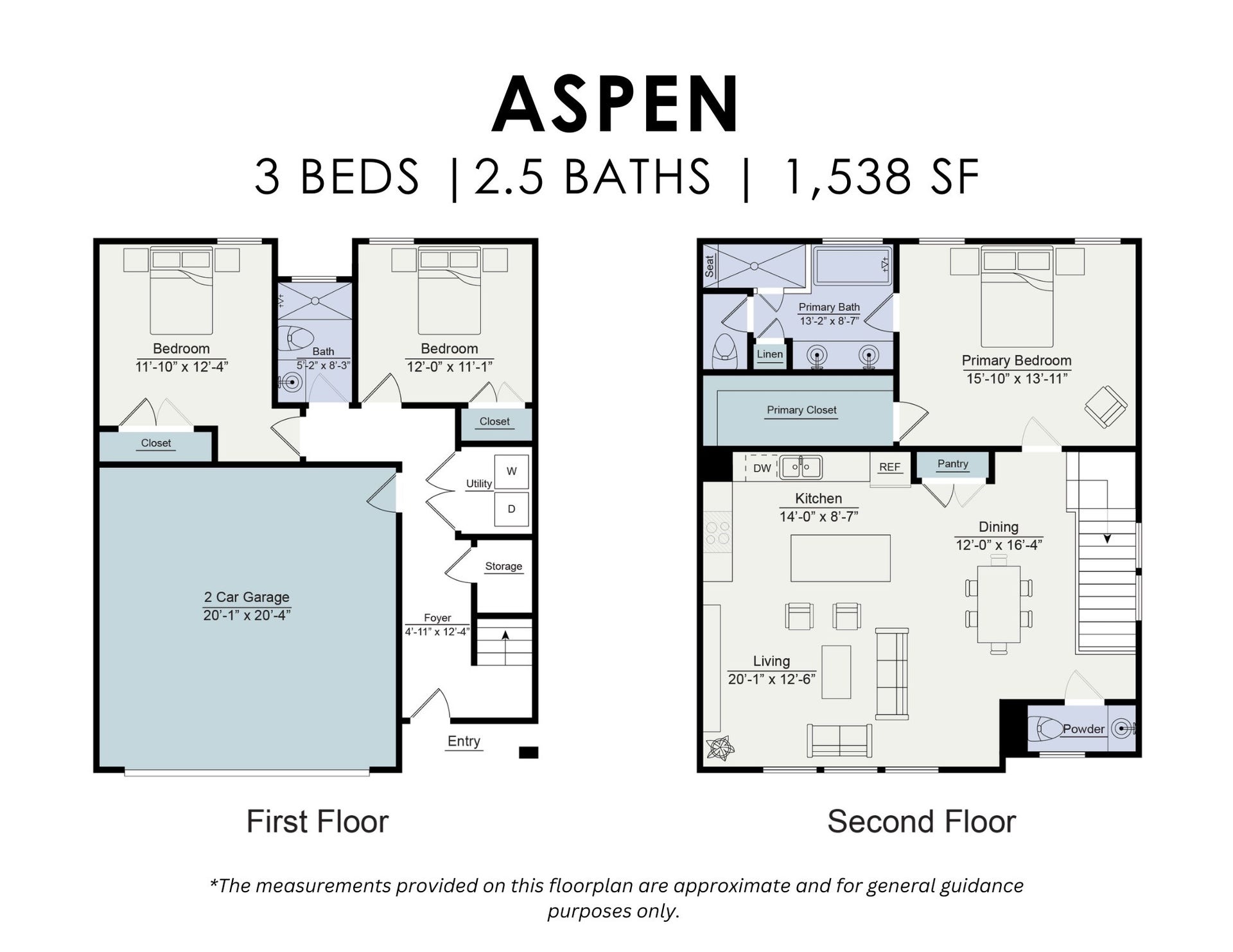 815 Elkhart Street, #A, North Houston, TX 77091 Aspen Floor Plan
