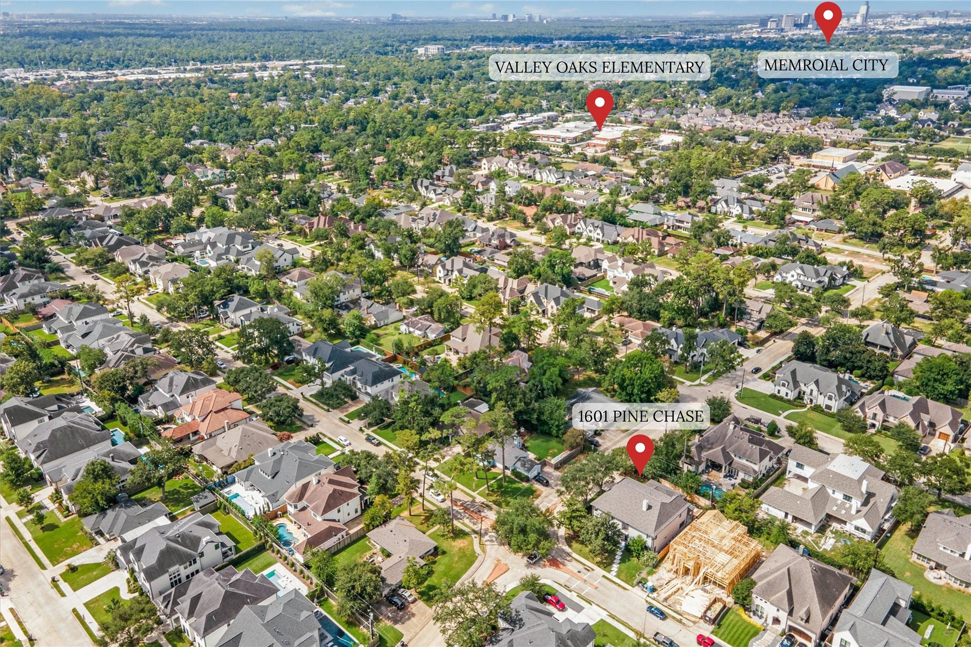 1601 Pine Chase Drive, Houston, TX 77055 One of Monarch Oaks biggest draws: prime location near Valley Oaks Elementary, Memorial High School, and Memorial City