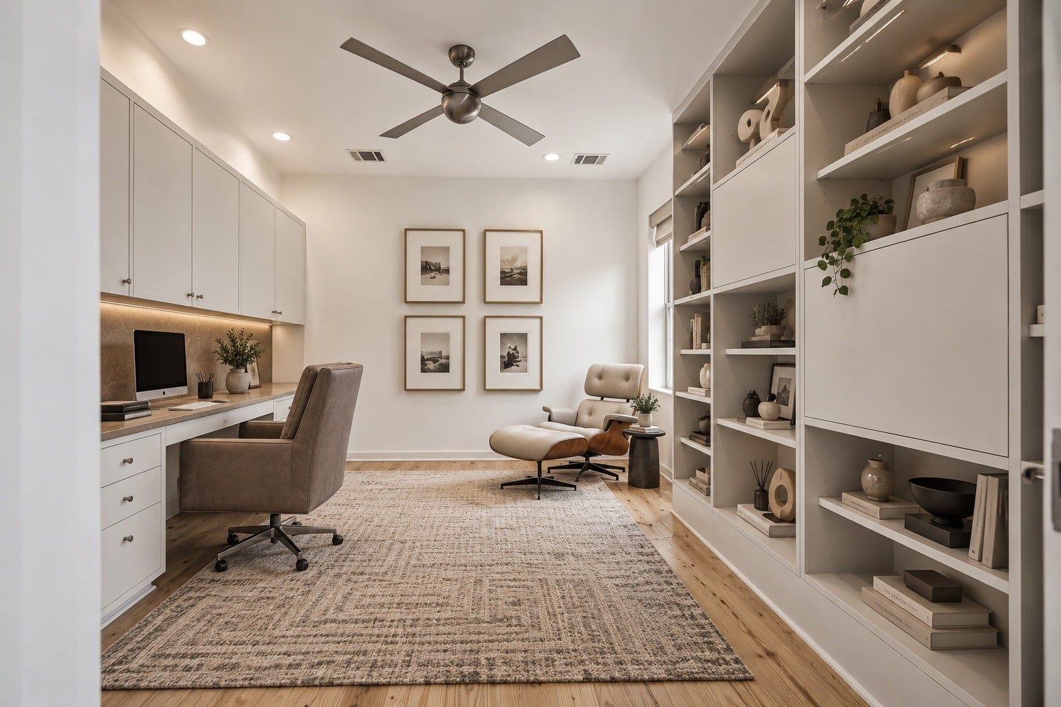1601 Pine Chase Drive, Houston, TX 77055 The perfect hideaway for productivity! Floor-to-ceiling built-ins create a polished & functional home office. Virtually staged