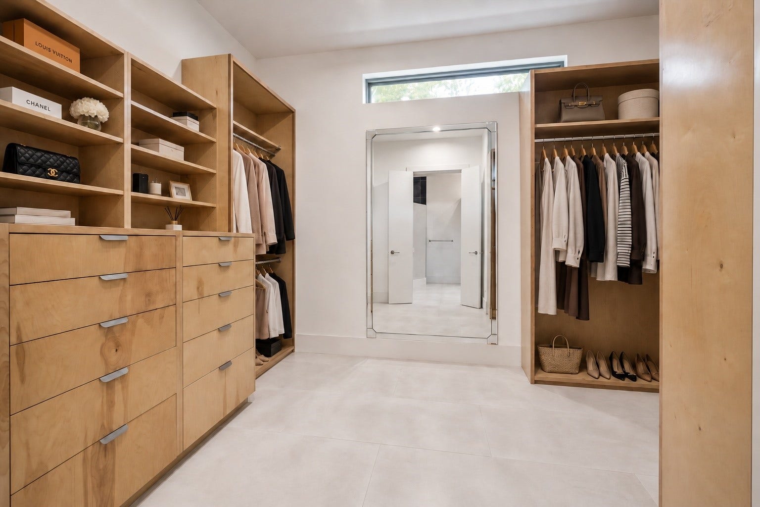 1601 Pine Chase Drive, Houston, TX 77055 Custom walk-in primary closet worthy of the wardrobe, w/ custom storage for everything from everyday essentials to your favorite handbags & shoes. Virtually staged