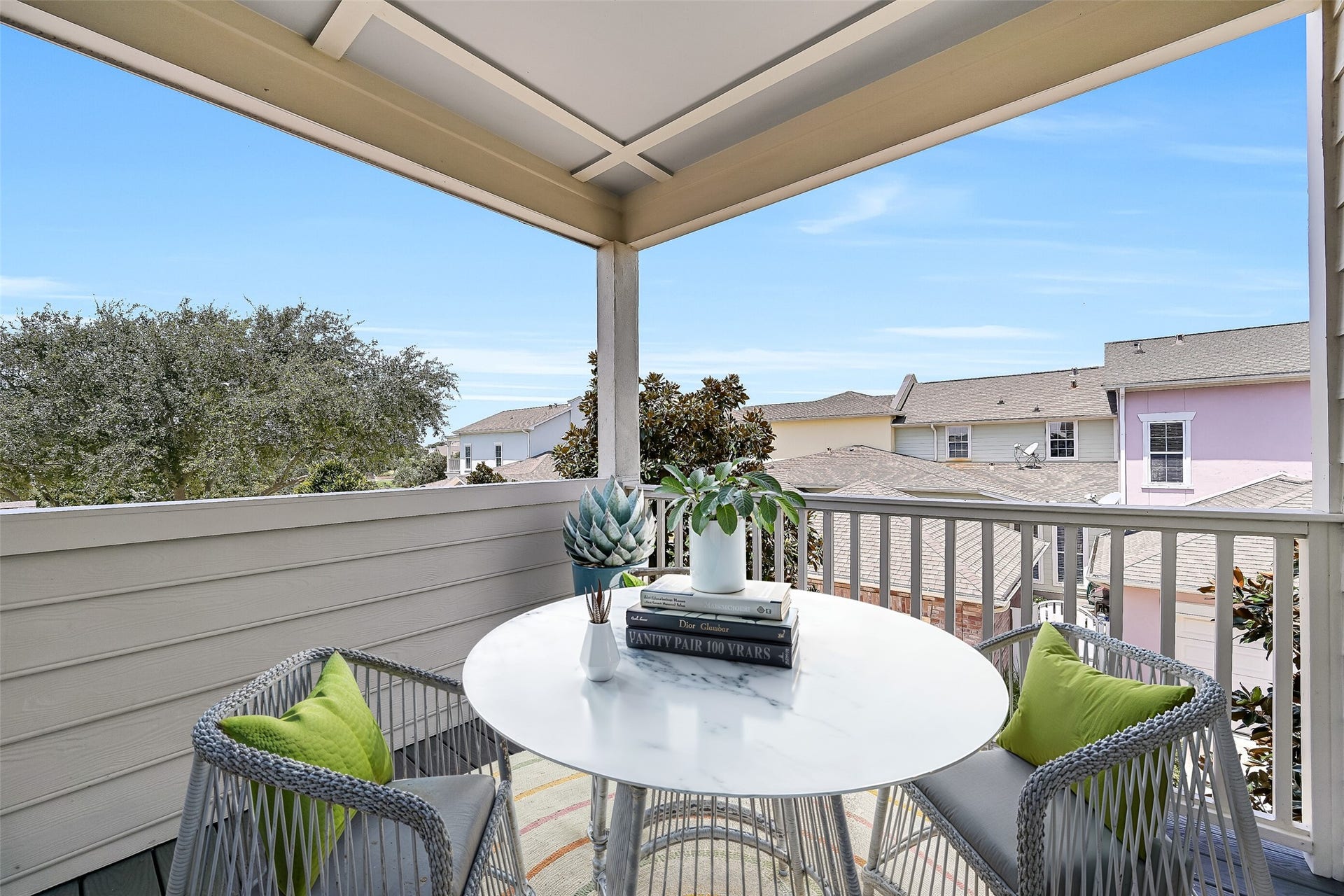 6 Barque Lane, Galveston, TX 77554 Relax here and enjoy the sights of quaint Evia with a fabulous Galveston sunset as your backdrop. This photo is virtually-staged.