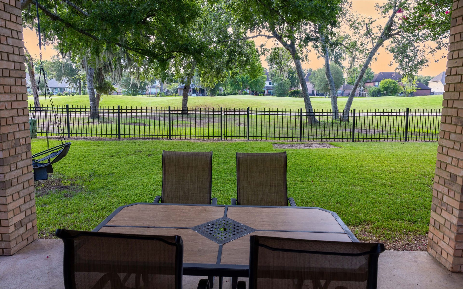 Imagine evenings spent dining on the covered patio while enjoying peaceful golf course views.