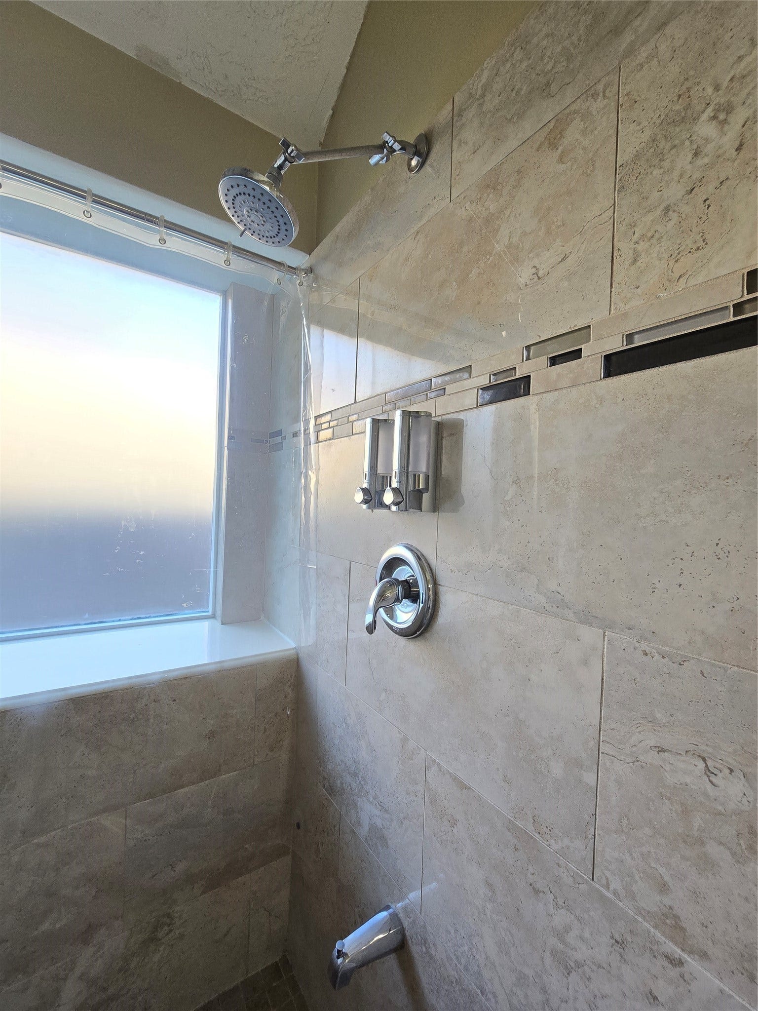 Large updated shower