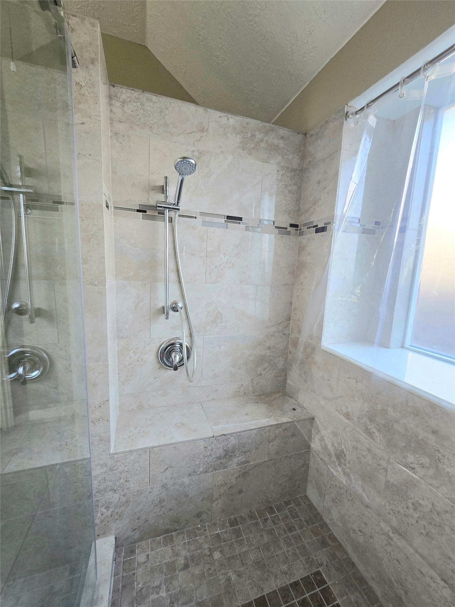 Large updated shower