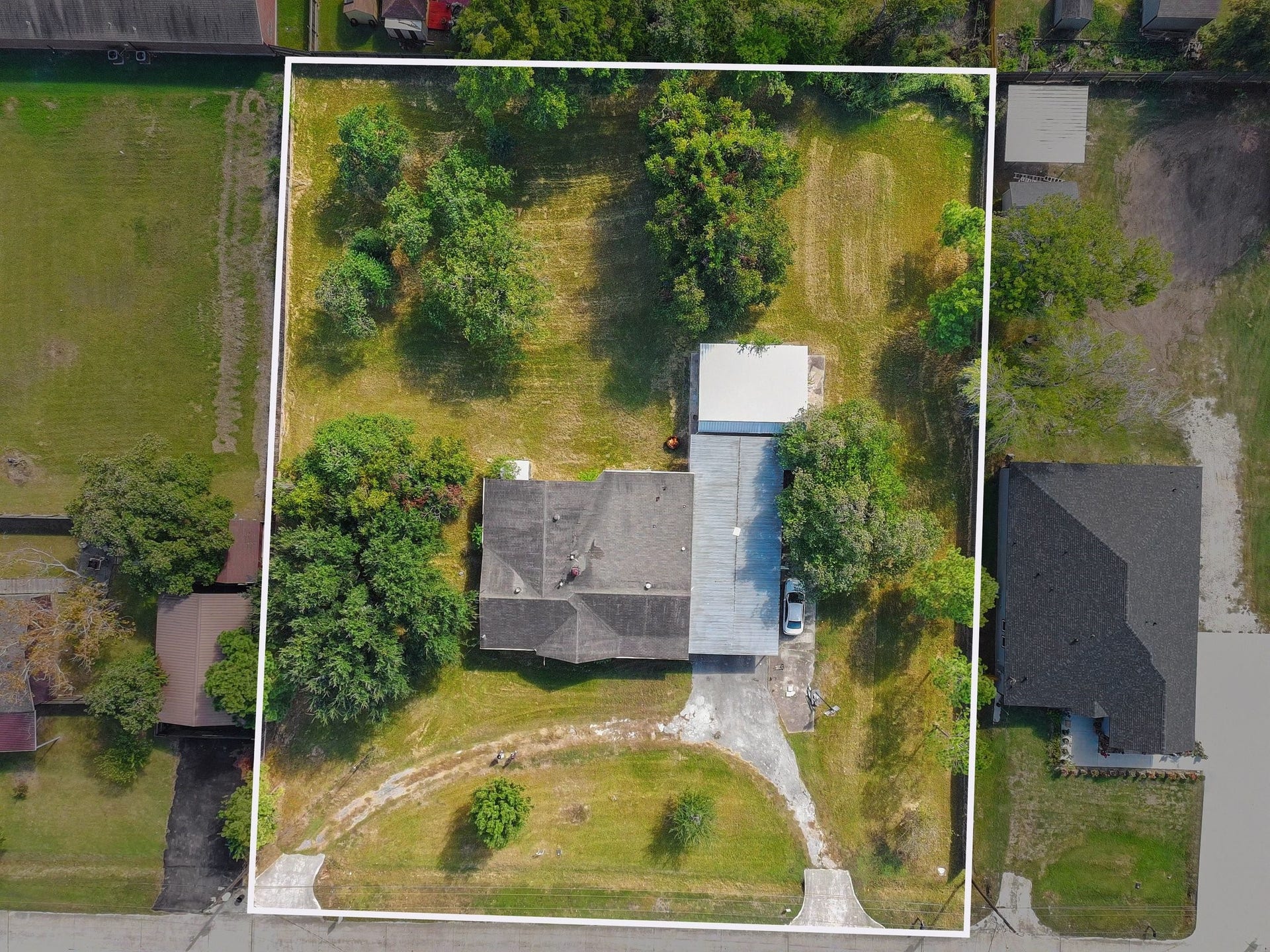 11 Craig Street, Baytown, TX 77521 Aerial view-property lines shown are approximate
