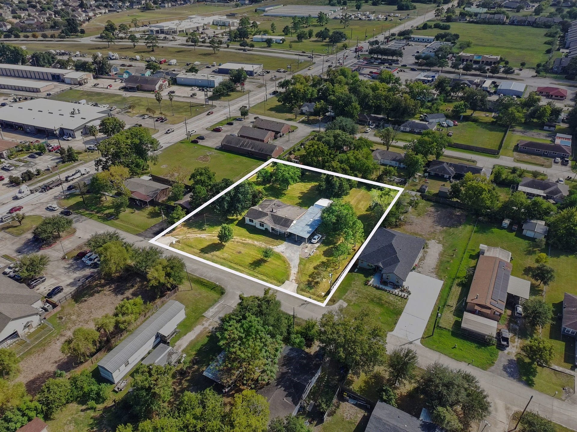 11 Craig Street, Baytown, TX 77521 Aerial view-property lines shown are approximate