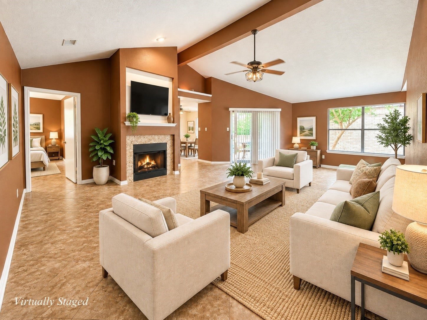 12175 Swords Creek Road, Houston, TX 77067 Virtually Staged living room