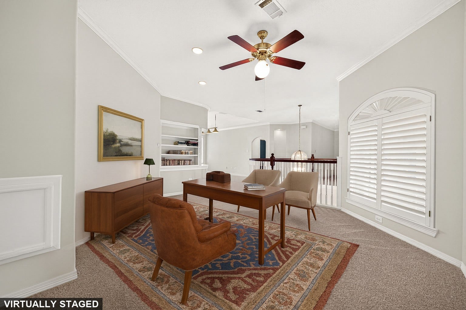 63 Harbor View Drive, Sugar Land, TX 77479 Virtually staged open study/flex space on 2nd floor