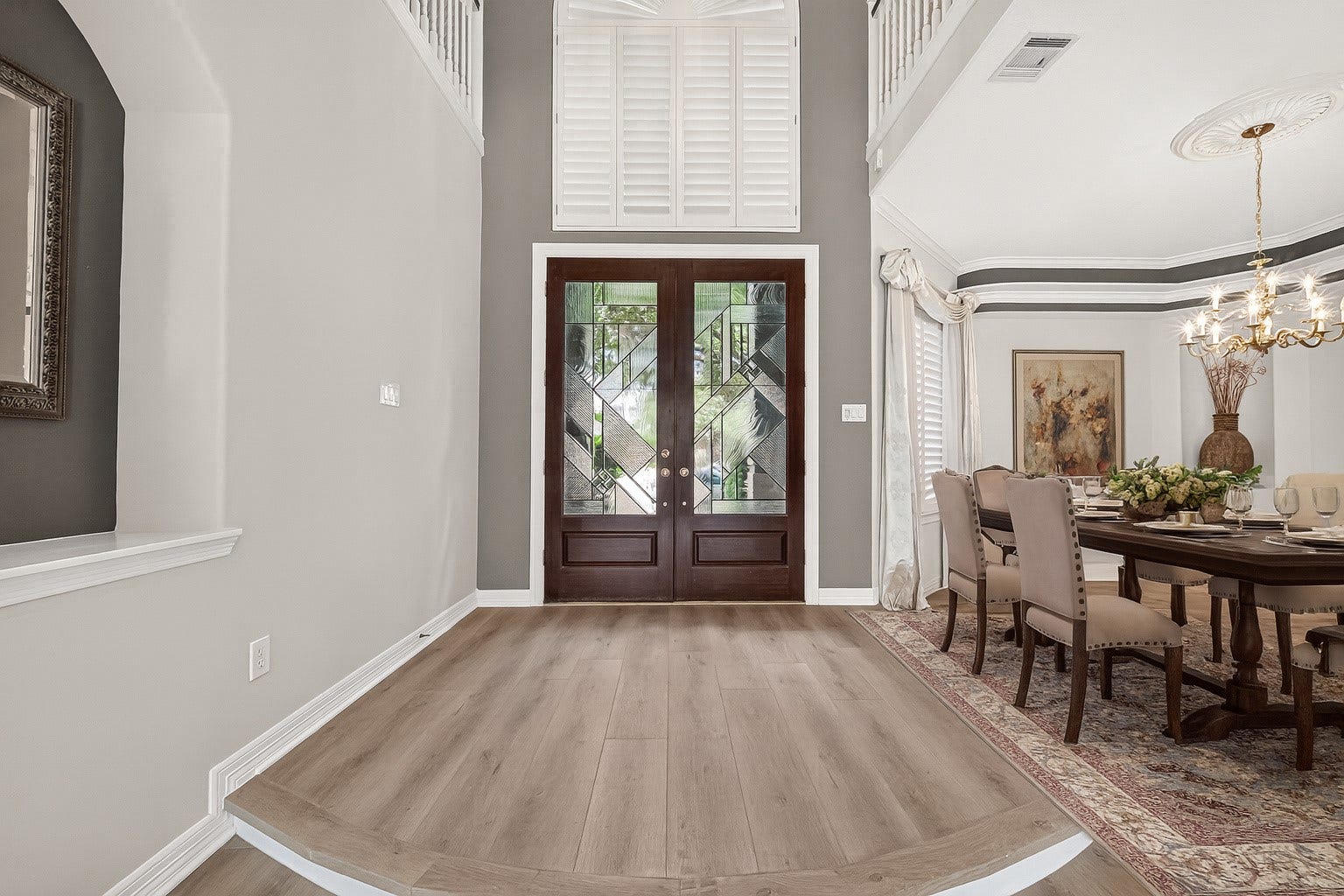 63 Harbor View Drive, Sugar Land, TX 77479 Virtually staged formal dining area right at the front of the home