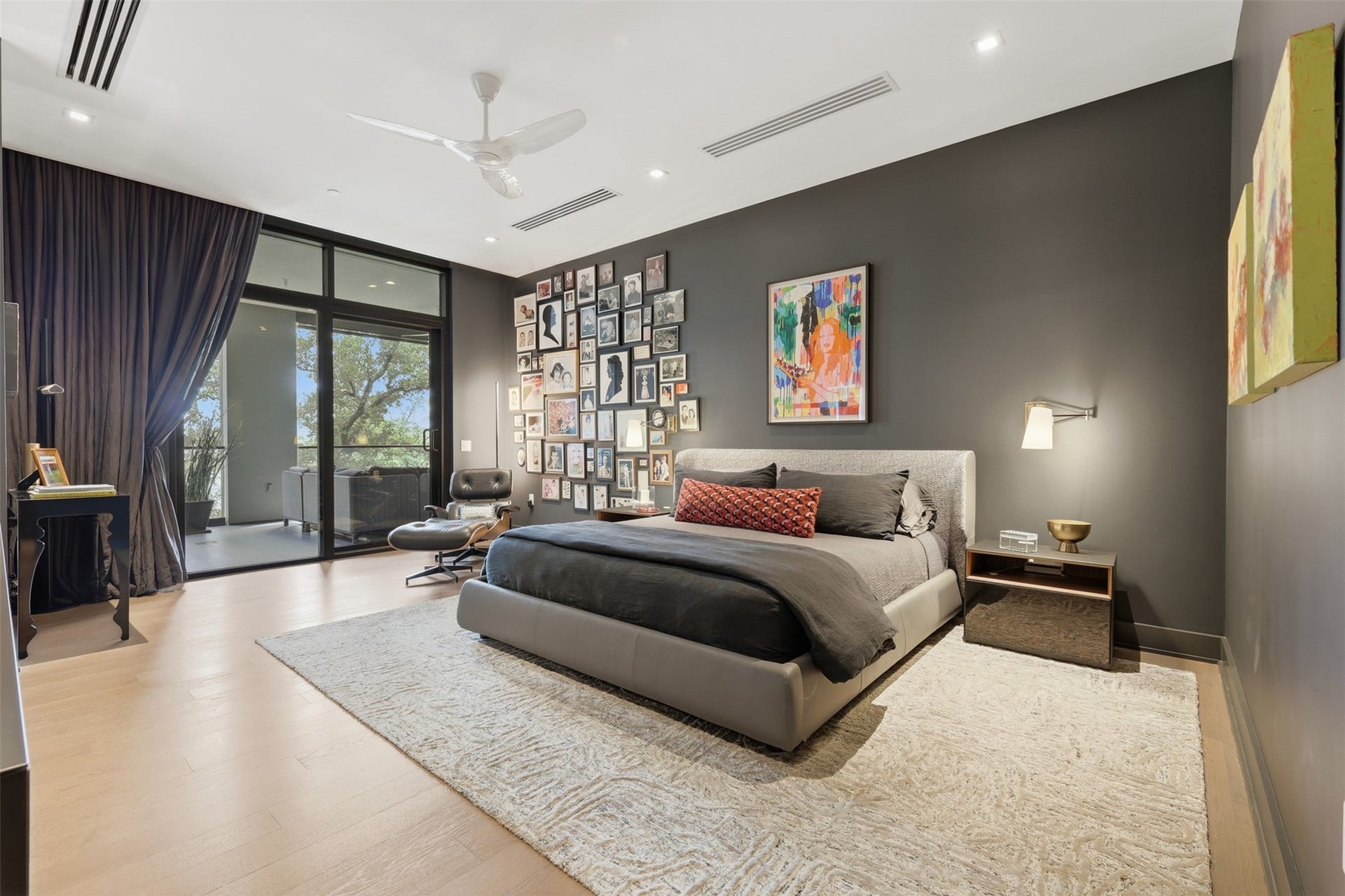 2710 Steel Street, #405, Houston, TX 77098 The primary bedroom suite with direct access to the terrace.