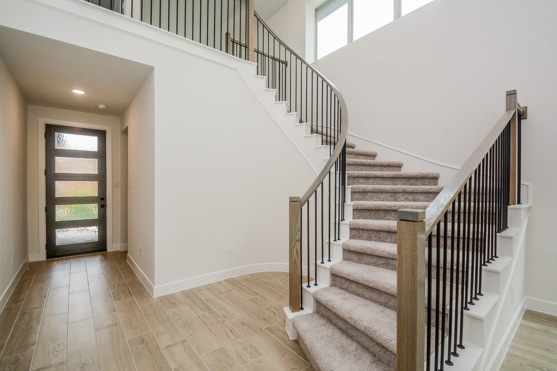 Beautiful Staircase overlooking the living area