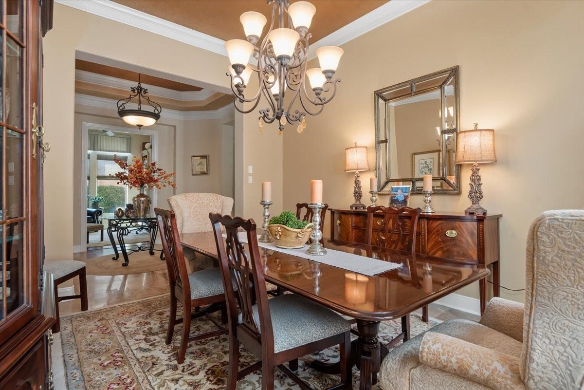 5530 Regal Landing Drive, Kingwood, TX 77345 The formal dining room is opposite the study.