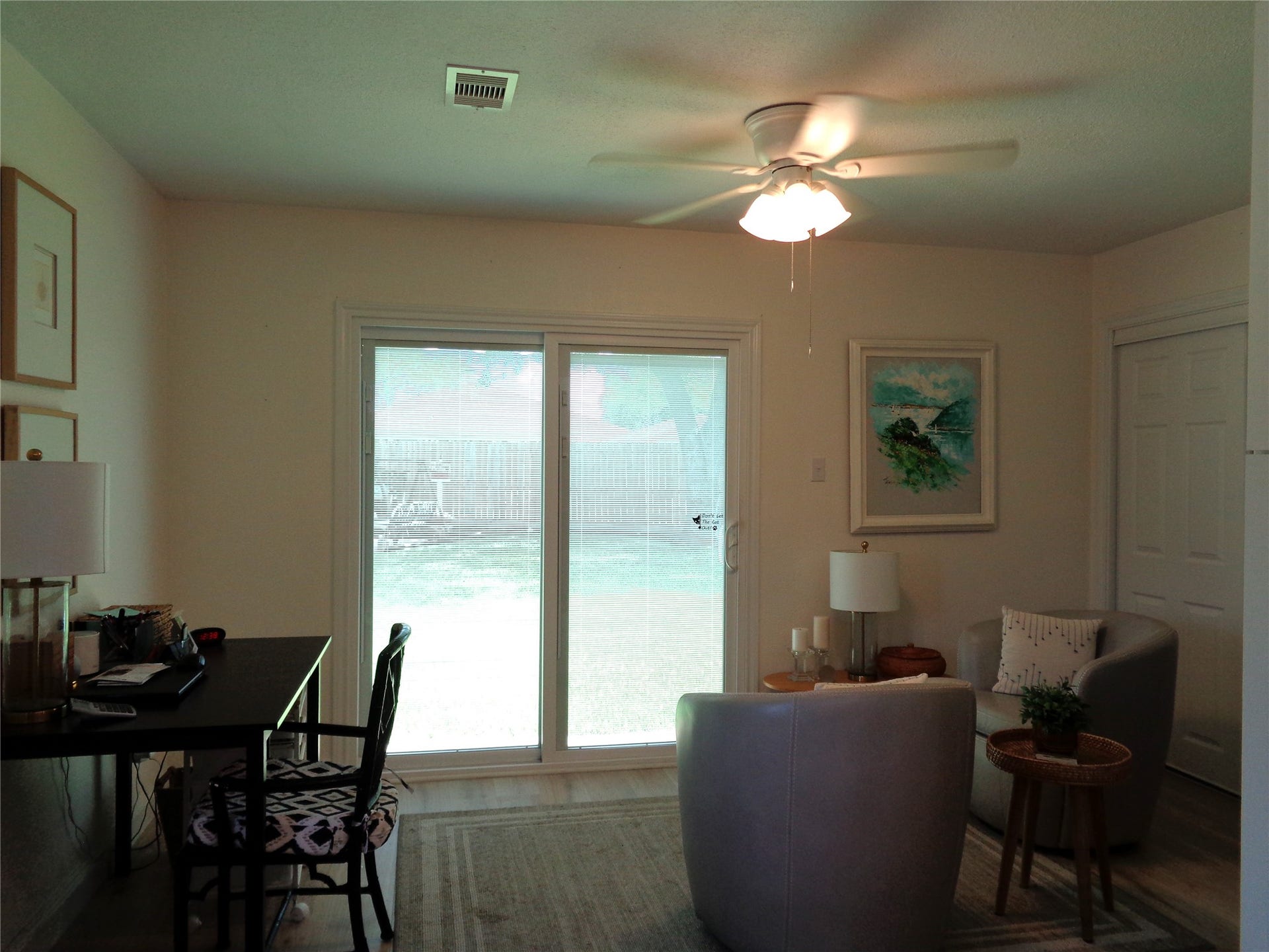 2502 20th Street N, Texas City, TX 77590 ADU Living/dining area.
Notice the sliding glass door leading to the back yard. This ADU is so light & bright!