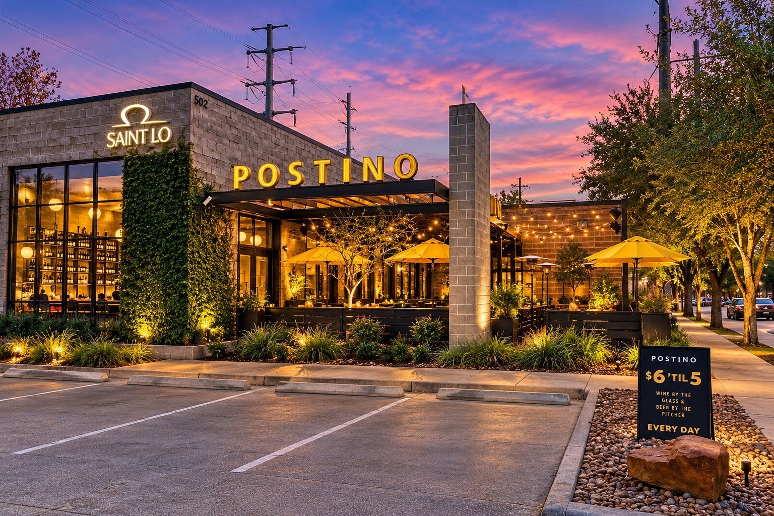 Postinos is just across from Local Foods and just blocks from this home.