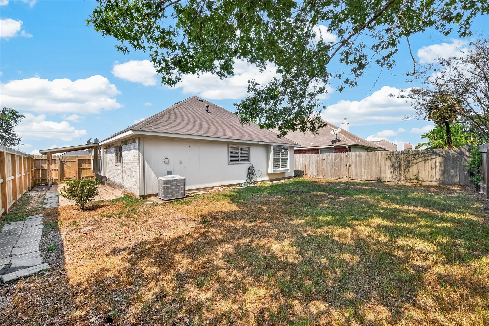 3356 Rachel Lane, Katy, TX 77493 A great view of the back of the home. The windows are into the second bedroom and primary