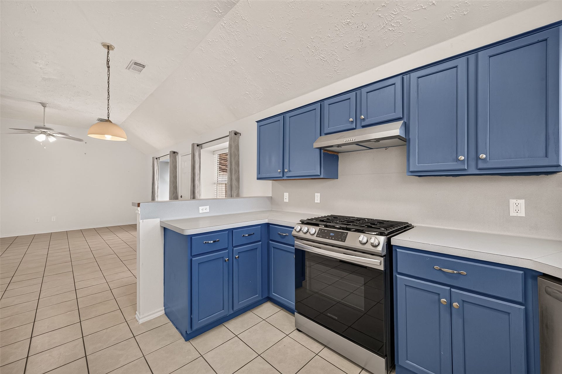 3356 Rachel Lane, Katy, TX 77493 From the sink, there is a great view to the living area.
